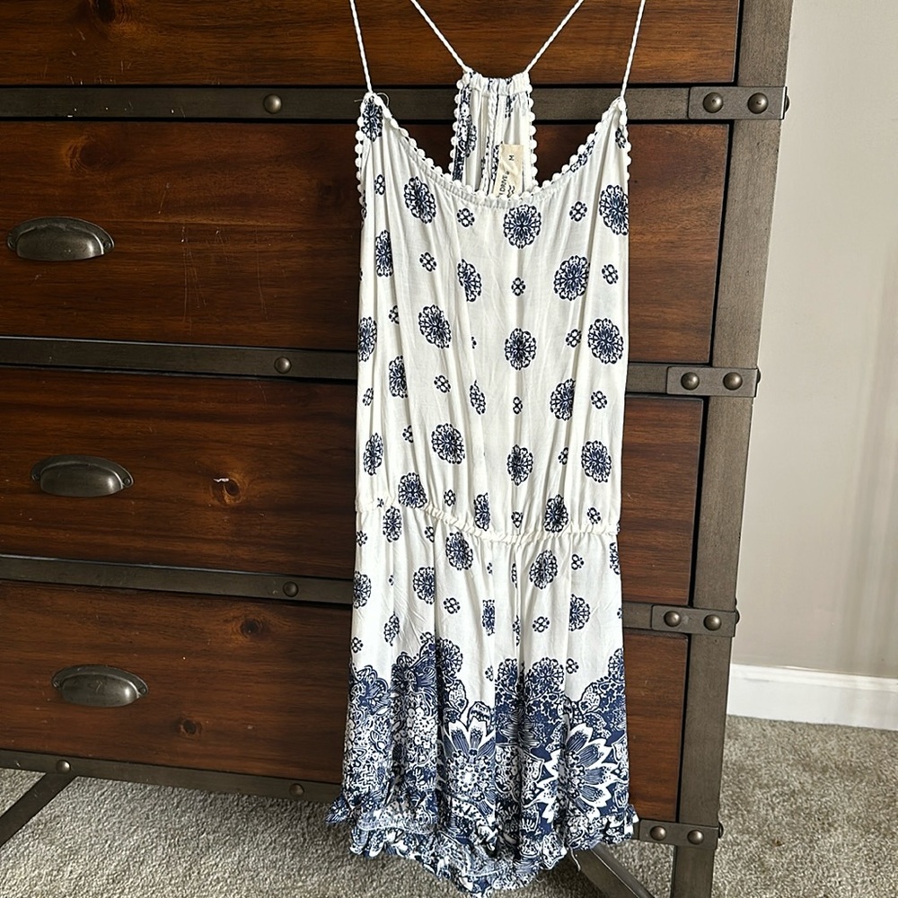 Blue and White romper